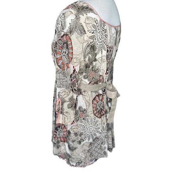 ANAC Designed by Kimi Belted Floral‎ 3/4 Sleeve Sheer Top Size Medium - Picture 7 of 12